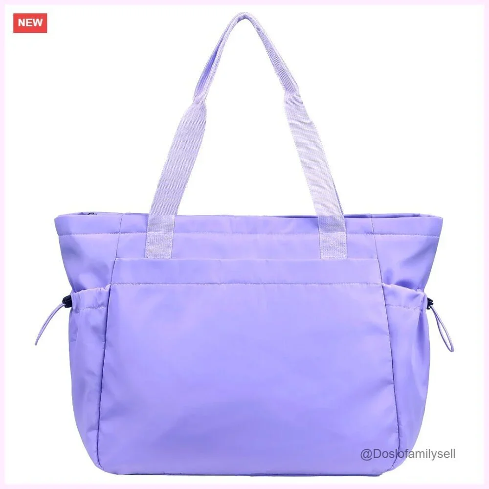 Large Lightweight Tote Bag with Zipper Compartments for Work Travel Gym